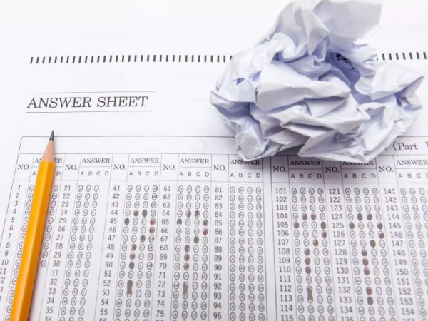A familiar sight for students navigating a standardized test-heavy system.