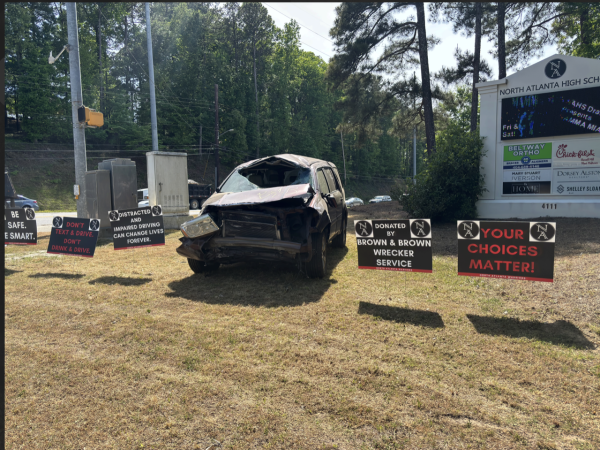 A reminder for students to always drive safely. 