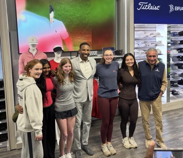 The NAHS girls golf team attended the opening of the Buckhead PGA Superstore, meeting ATL royalty like Mayor Andre Dickens and Arthur Blank.
